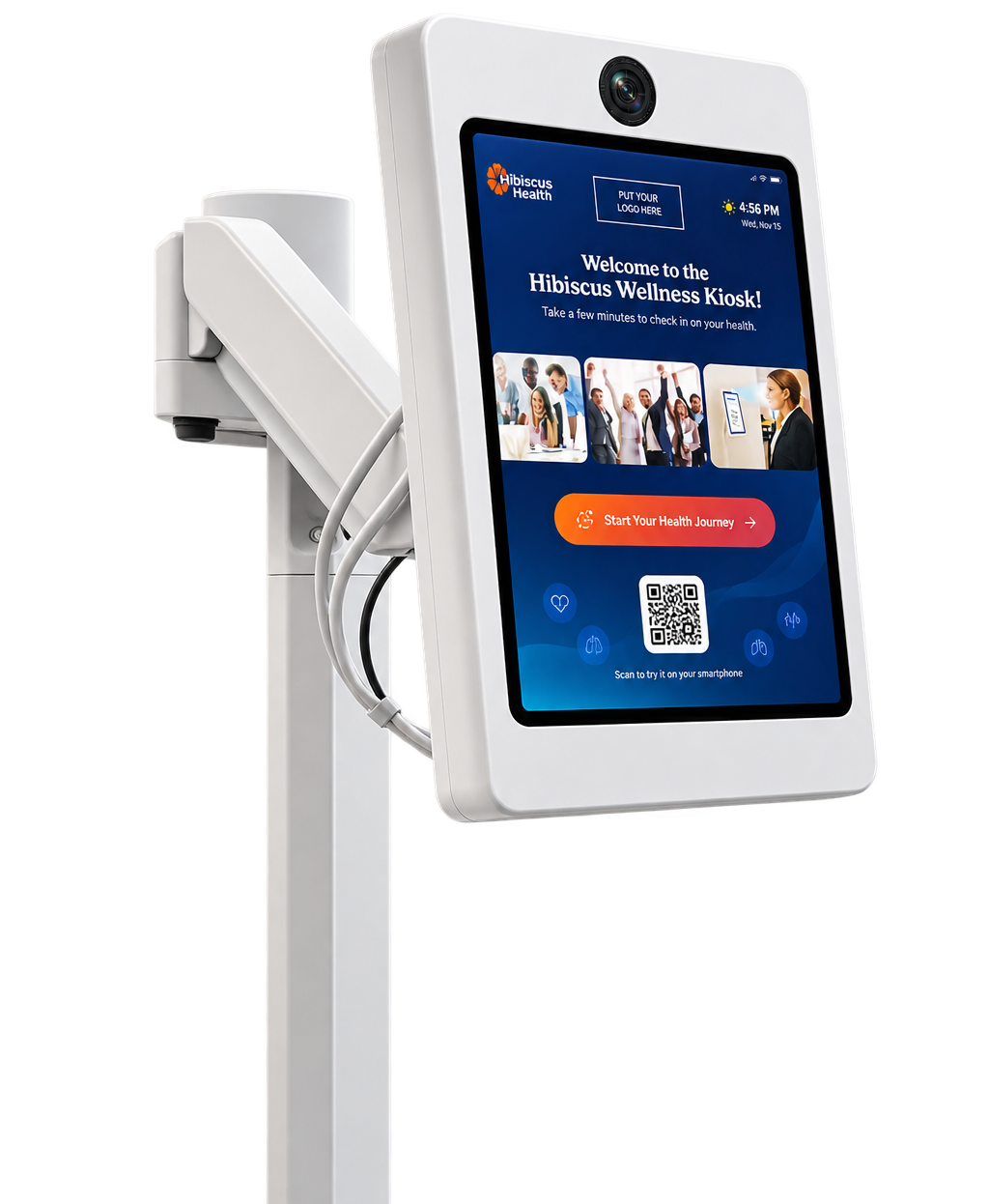 Hibiscus Health Kiosk Tablet on Mount