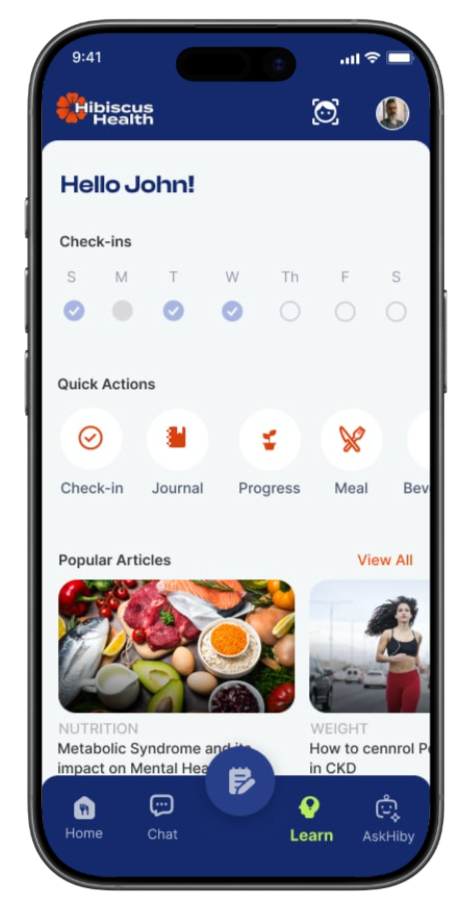 Hibiscus Mobile App Dashboard